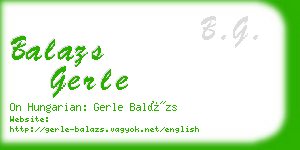 balazs gerle business card